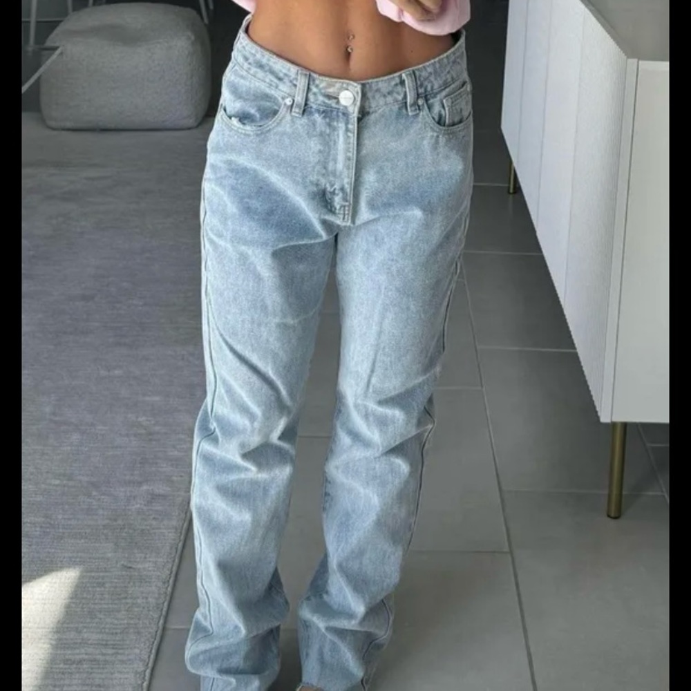 superdown Light Blue Straight Leg Jeans